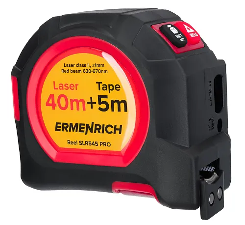 foto misuratore laser con flessometro Ermenrich Reel SLR545 PRO