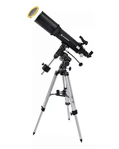 figura telescopio Bresser Polaris-II AR-102/600 EQ-3 AT-3 con filtro solare