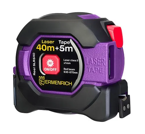 foto misuratore laser con flessometro Ermenrich Reel SLR540,  1