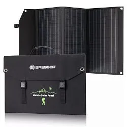 immagine caricabatterie solare portatile Bresser 90 watt con alimentazione USB