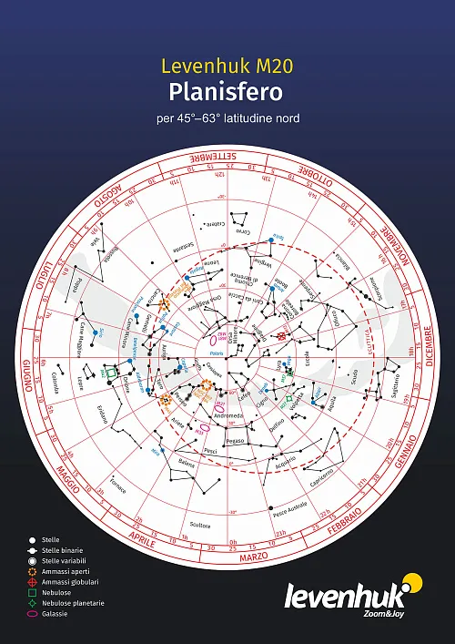 fotografia planisfero grande Levenhuk M20,  1