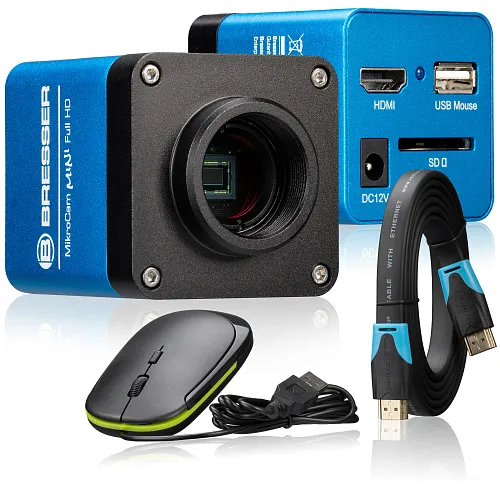 foto bresser Fotocamera per microscopio MikroCam MINI Full HD HDMI,  1