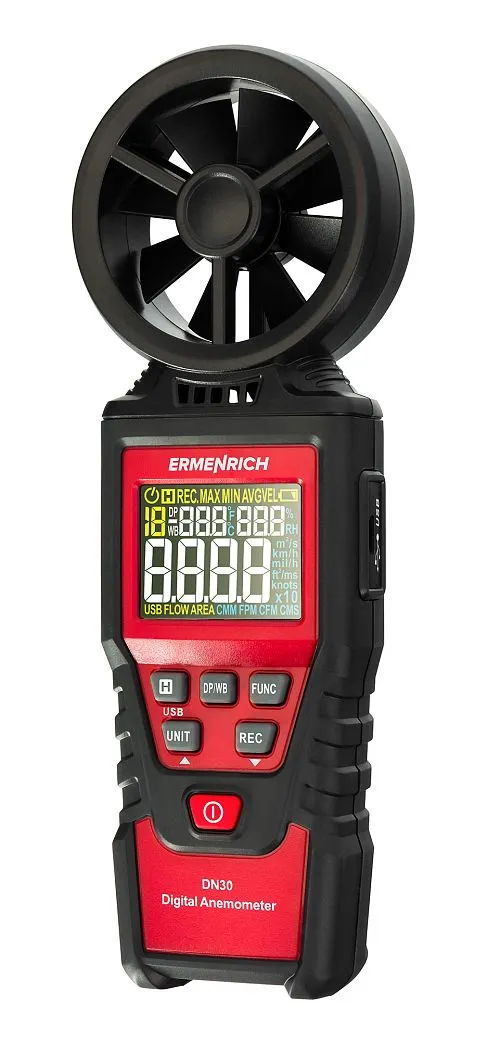 foto anemometro digitale Ermenrich Seek DN30