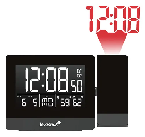 figura termometro Levenhuk Wezzer BASE L70 con proiettore e orologio,  1