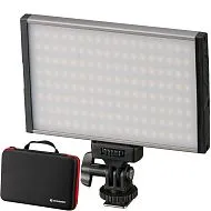 figura pannello luminoso Bresser PT Pro 15B Bi-Color a LED con custodia