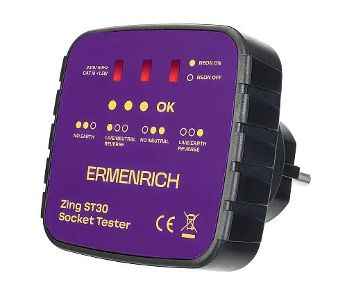 immagine tester per prese elettriche Ermenrich Zing ST30,  1