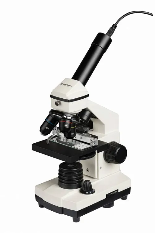 foto microscopio Bresser Biolux NV 20–1280x con fotocamera oculare HD USB,  1