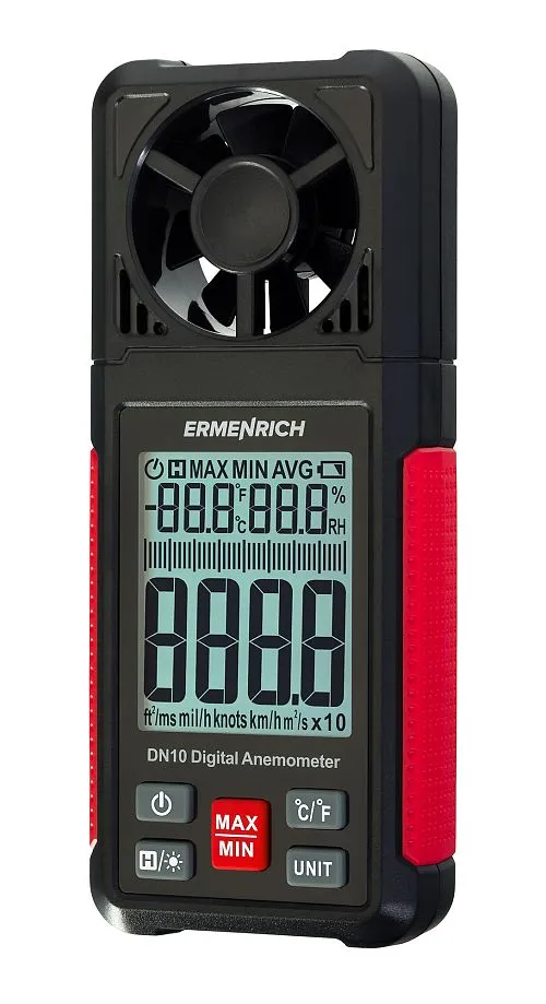 foto anemometro digitale Ermenrich Seek DN10