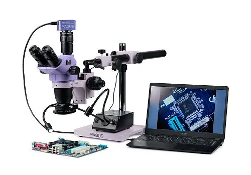figura microscopio stereoscopico digitale MAGUS Stereo D8TR per riparazione elettronica,  1