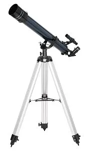 figura telescopio Levenhuk Discovery Spark 707 AZ con libro