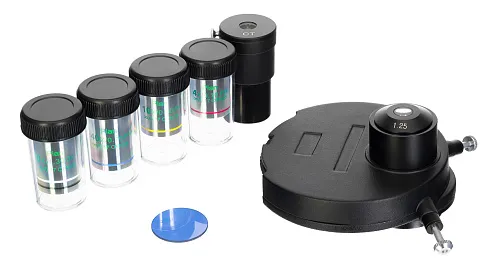 foto dispositivo a contrasto di fase Levenhuk MED per microscopio Levenhuk MED 30/35/40/45 (BF, DF)