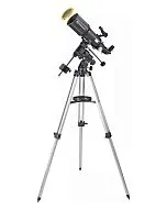 fotografia telescopio Bresser Polaris 102/460 EQ3 con filtro solare