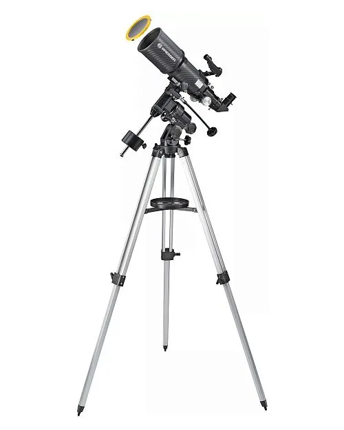 fotografia telescopio Bresser Polaris 102/460 EQ3 con filtro solare,  1