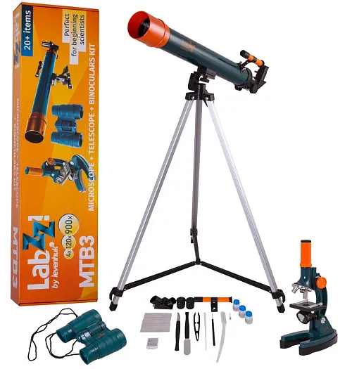 foto kit telescopio, microscopio e binocolo Levenhuk LabZZ MTB3,  1