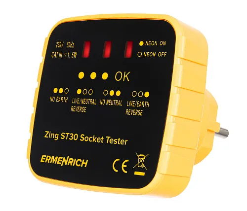 immagine tester per prese elettriche Ermenrich Zing ST30,  1