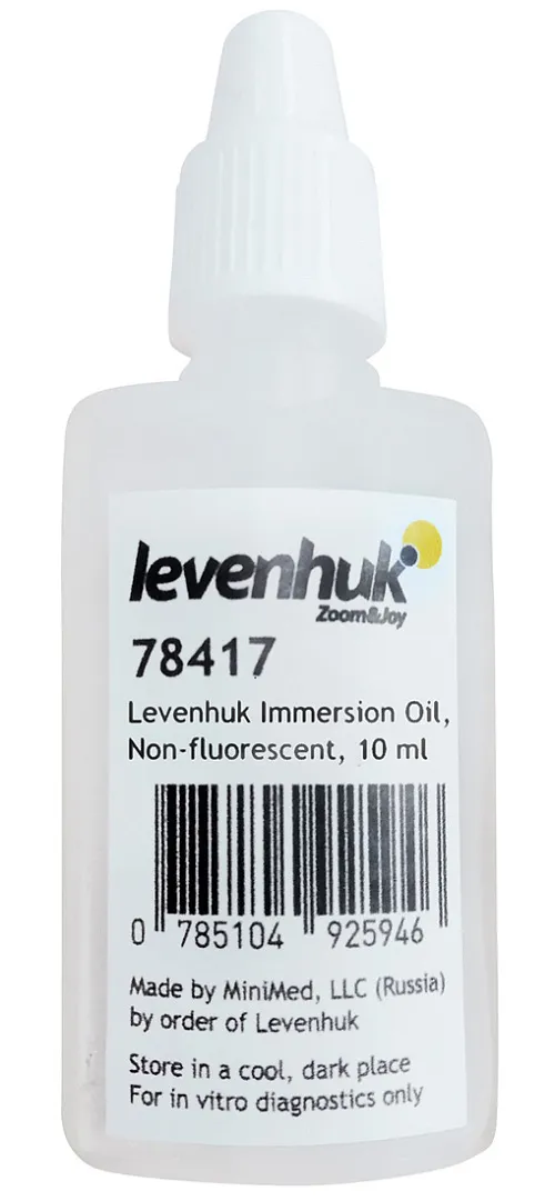 immagine olio da immersione Levenhuk, non fluorescente, 10 ml,  1