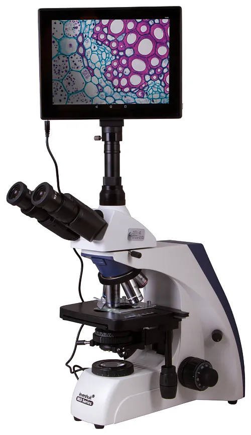 foto microscopio trinoculare digitale Levenhuk MED D35T LCD,  1