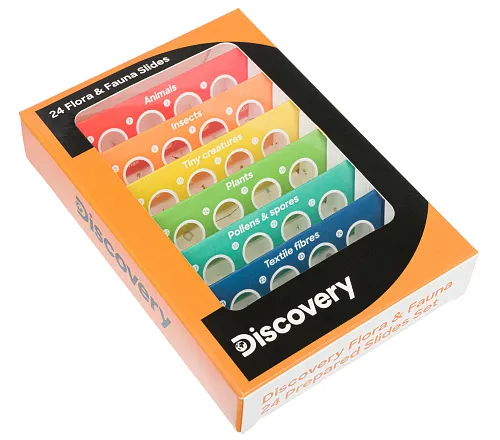 fotografia levenhuk Discovery Flora & Fauna Set con 24 vetrini preparati,  1