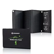 foto caricabatterie solare portatile Bresser 21 watt con alimentazione USB