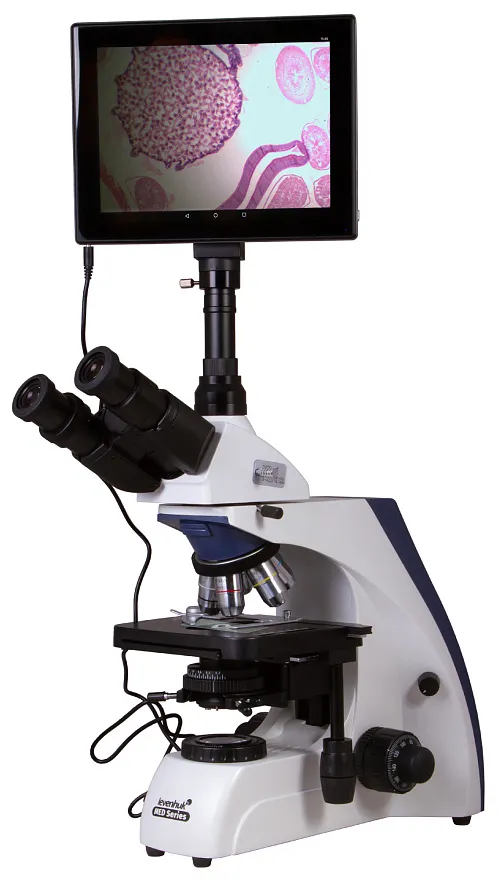 figura microscopio trinoculare digitale Levenhuk MED D30T LCD,  1