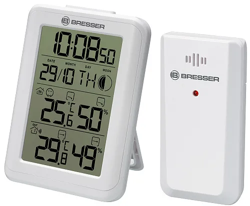 figura orologio termoigrometro Bresser MyClimate, bianco,  1