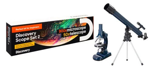 fotografia set Levenhuk Discovery Scope 2 con libro,  2