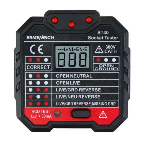 fotografia tester per prese elettriche Ermenrich Zing ST40,  2