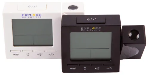 foto orologio a proiezione digitale RC Explore Scientific con temperatura interna, nero,  4