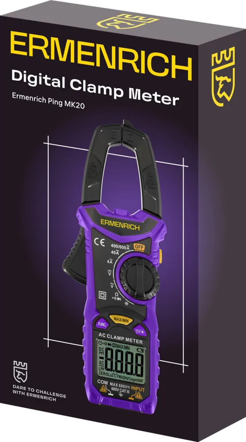 immagine pinza amperometrica digitale Ermenrich Ping MK20,  2