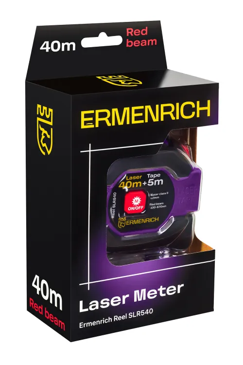 foto misuratore laser con flessometro Ermenrich Reel SLR540,  8