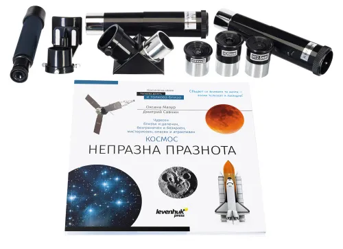 figura telescopio Levenhuk Discovery Spark 707 AZ con libro,  3