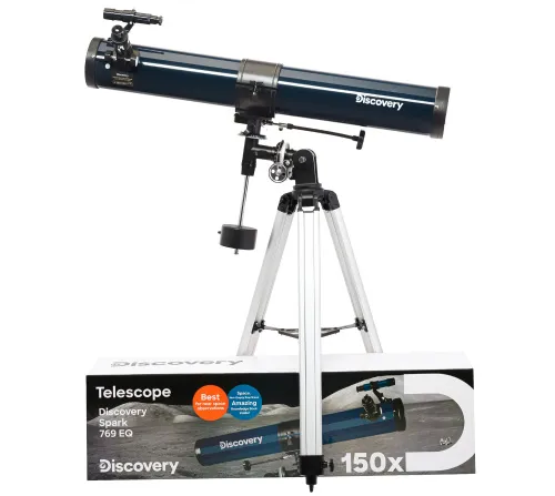 immagine telescopio Levenhuk Discovery Spark 769 EQ con libro,  2