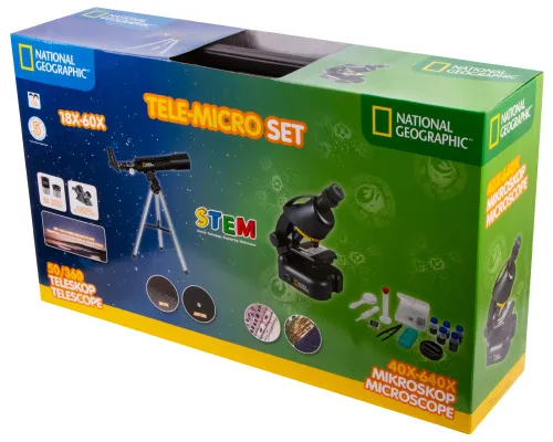 foto telescopio National Geographic 50/360 AZ e Microscopio con Supporto per Smartphone,  20