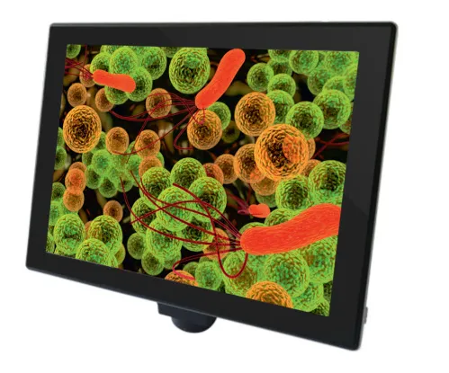 figura levenhuk MED fotocamera digitale per microscopio da 5M con schermo LCD da 9,4",  10