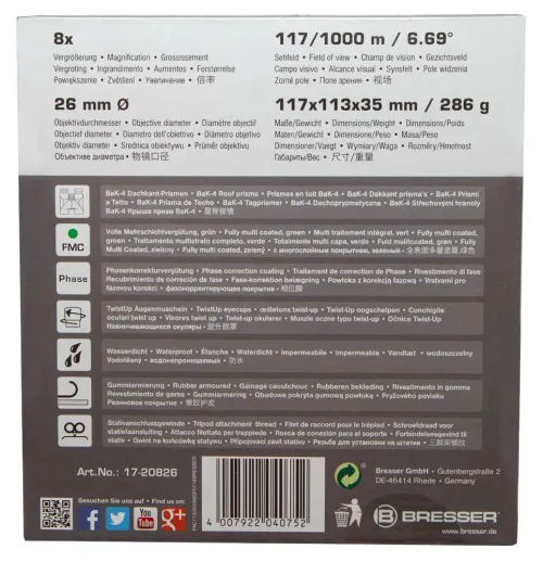 foto binocolo Bresser Pirsch 8x26,  13