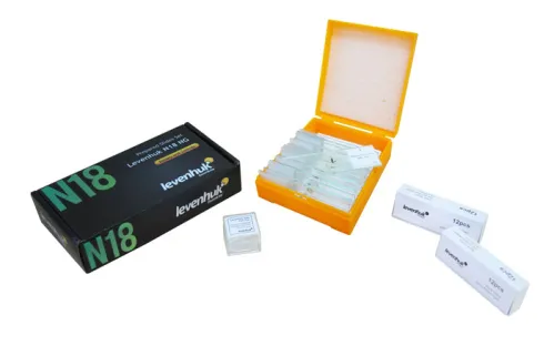 figura set di vetrini preparati Levenhuk N18 NG,  2