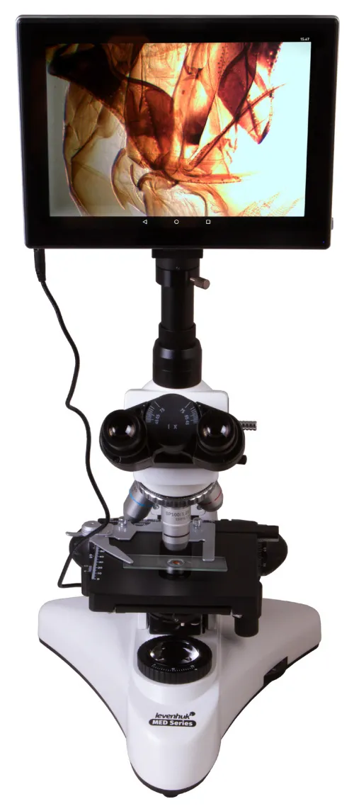 figura microscopio trinoculare digitale Levenhuk MED D20T LCD,  3