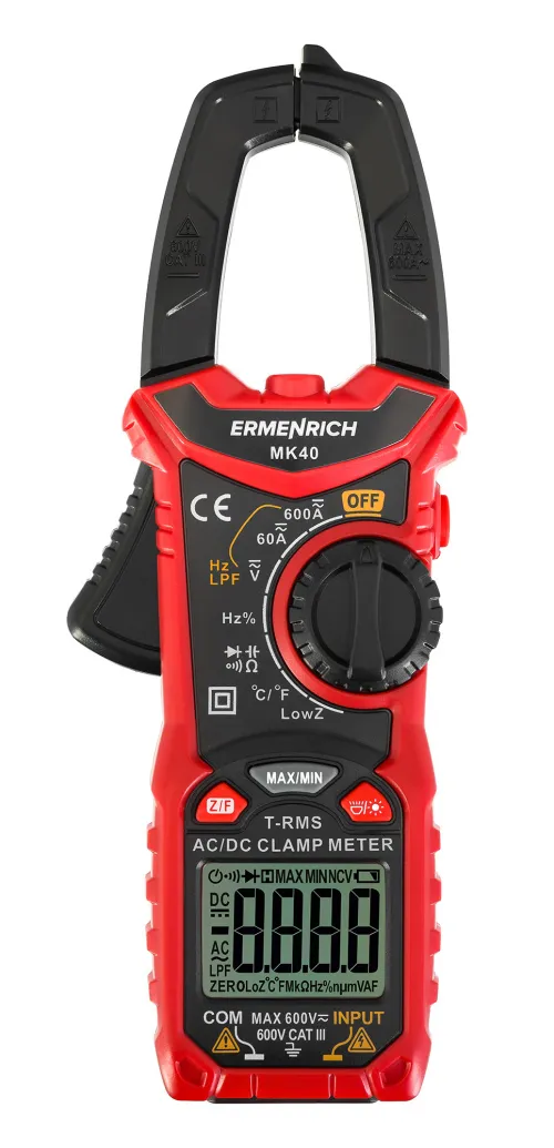 figura pinza amperometrica digitale Ermenrich Ping MK40,  3