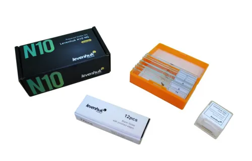 figura set di vetrini preparati Levenhuk N10 NG,  2