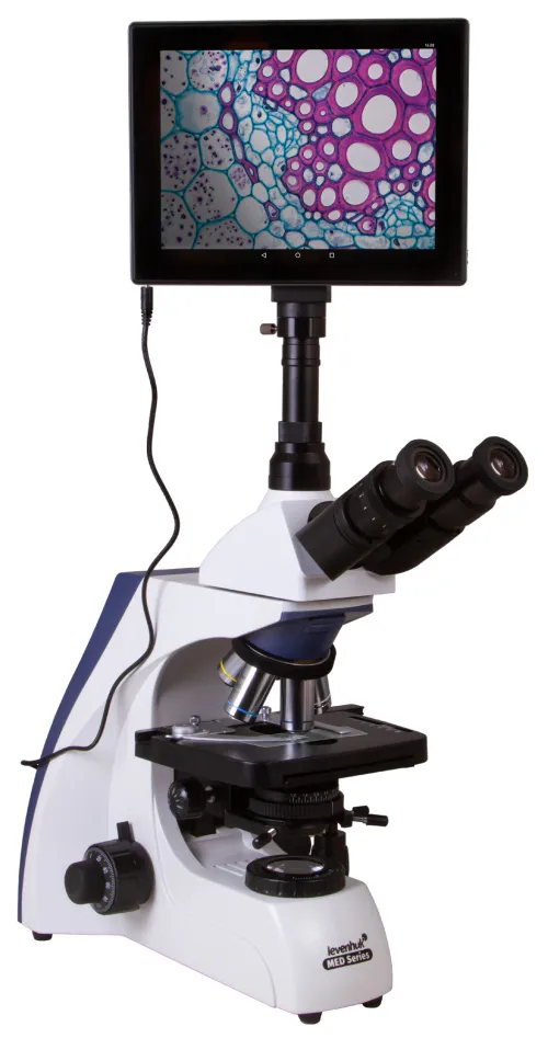 foto microscopio trinoculare digitale Levenhuk MED D35T LCD,  5