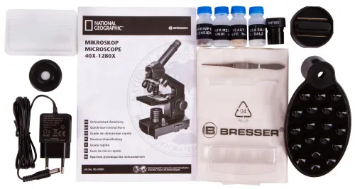 figura microscopio Bresser National Geographic 40–1280x con supporto per smartphone,  3