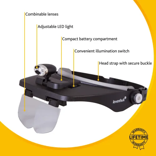 foto lente d’ingrandimento frontale Levenhuk Zeno Vizor H3,  12