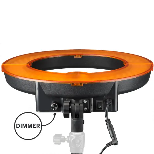 fotografia lampada ad anello a LED Bresser BR-RL12 regolabile da 45W  con custodia,  4