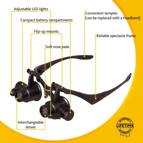 immagine occhiali d’ingrandimento Levenhuk Zeno Vizor G8,  20