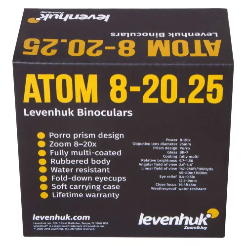 immagine binocolo Levenhuk Atom 8–20x25,  12