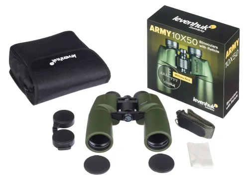 immagine binocolo con reticolo Levenhuk Army 10x50,  5