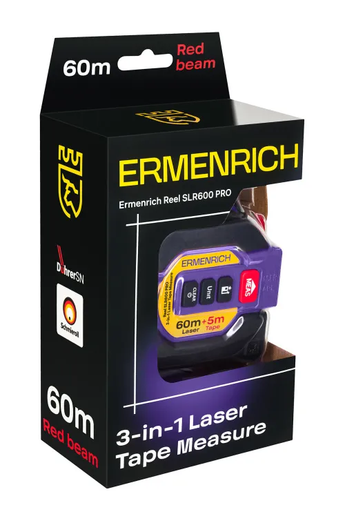 immagine misuratore laser con flessometro 3 in 1 Ermenrich Reel SLR600 PRO,  8