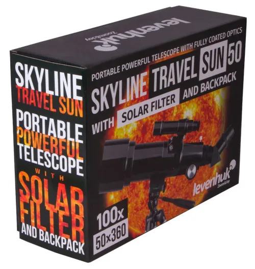 fotografia telescopio Levenhuk Skyline Travel Sun 50,  15