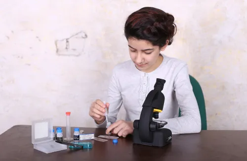 immagine microscopio Bresser National Geographic 40–640x  con adattatore per fotocamera,  11