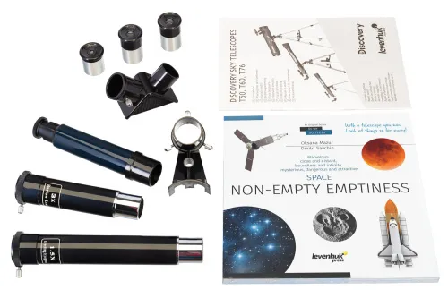 foto telescopio Levenhuk Discovery Sky T60 con libro,  3
